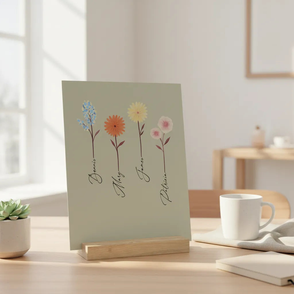 Unser Garten Galerietafel mit Ständer