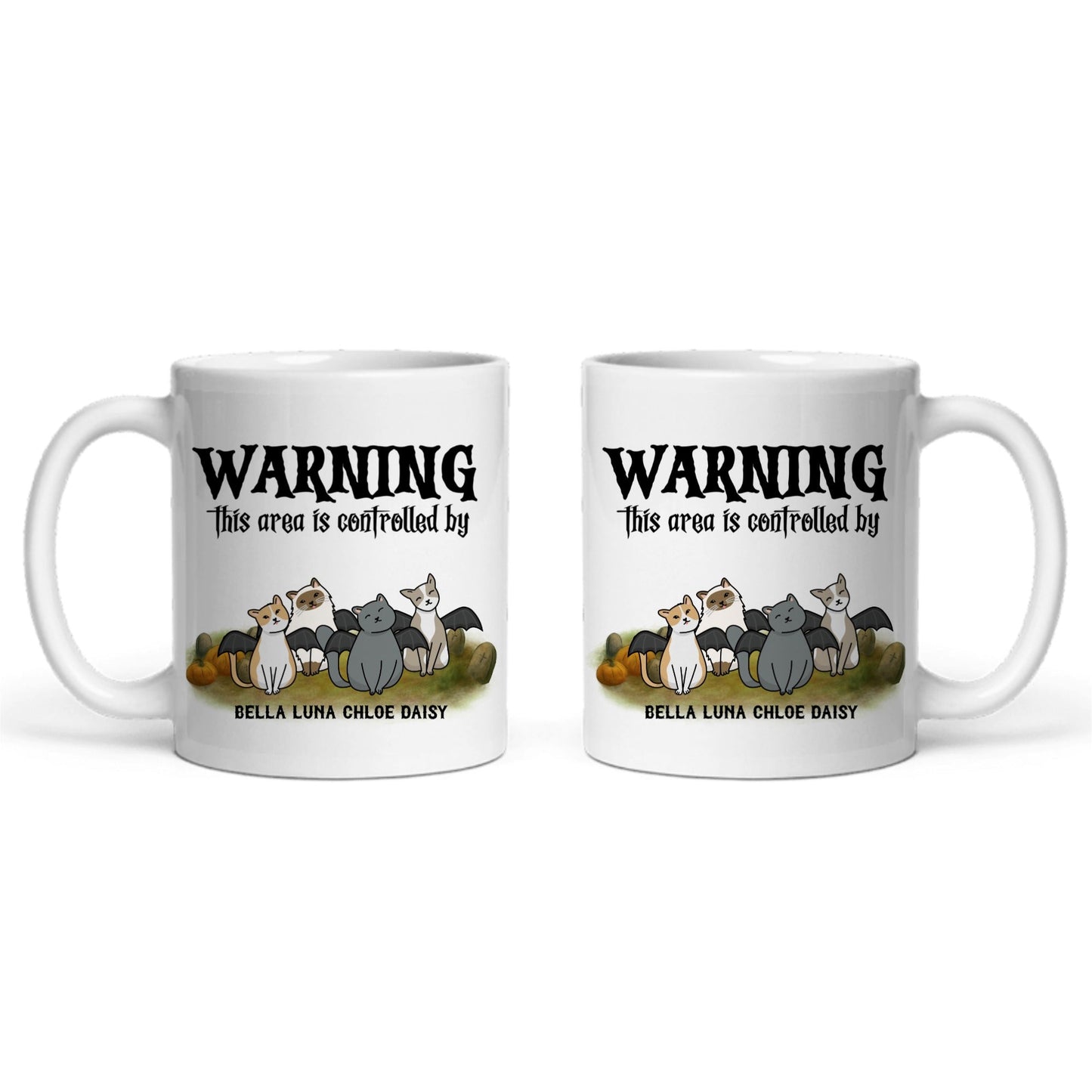 Achtung Bereich kontrolliert Halloween Keramiktasse