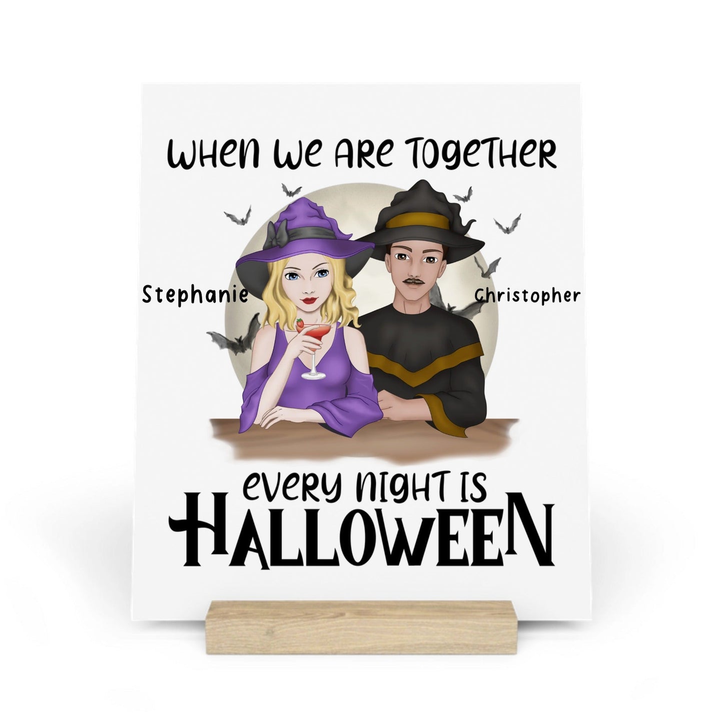 Jede Nacht ist Halloween Galerietafel mit Ständer