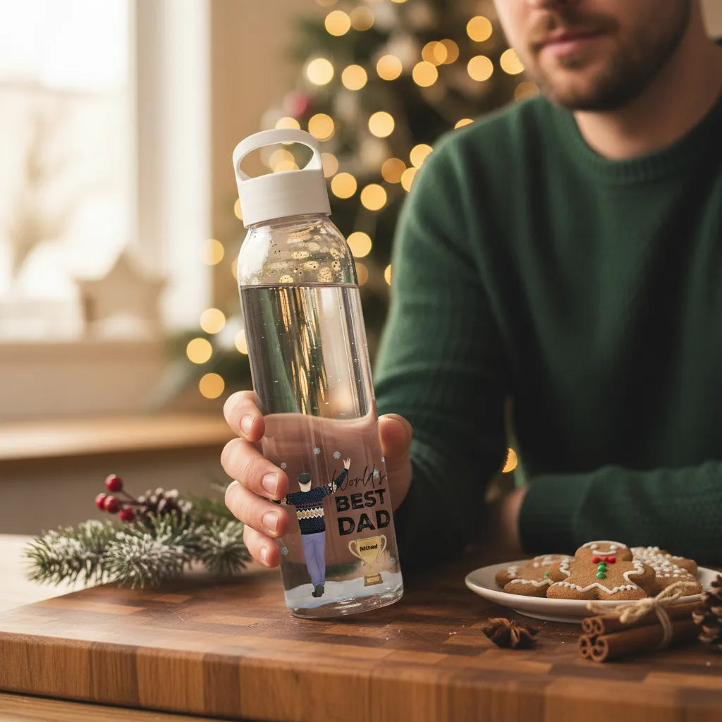 Bester Vater Auszeichnung Weihnacht Wasserflasche 650 ml