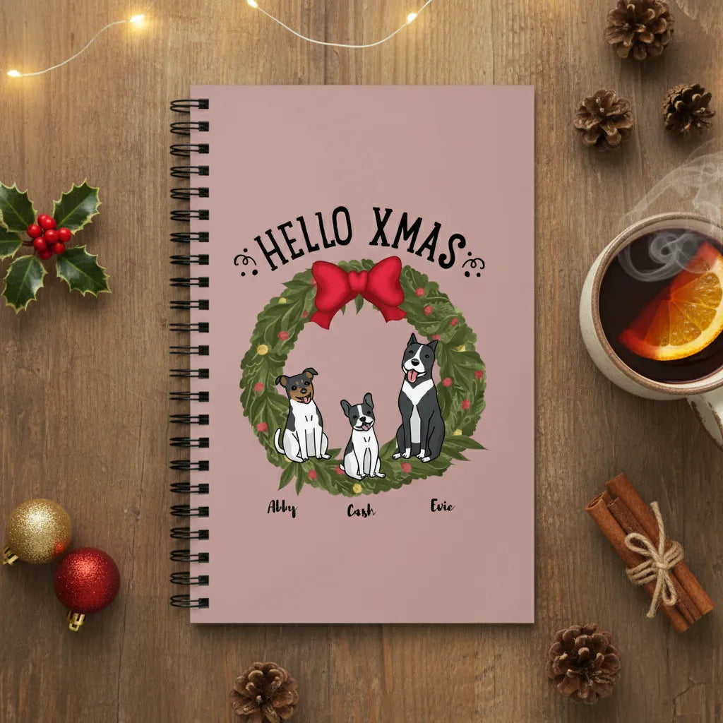 Hallo Xmas Weihnacht Spiralnotizbuch