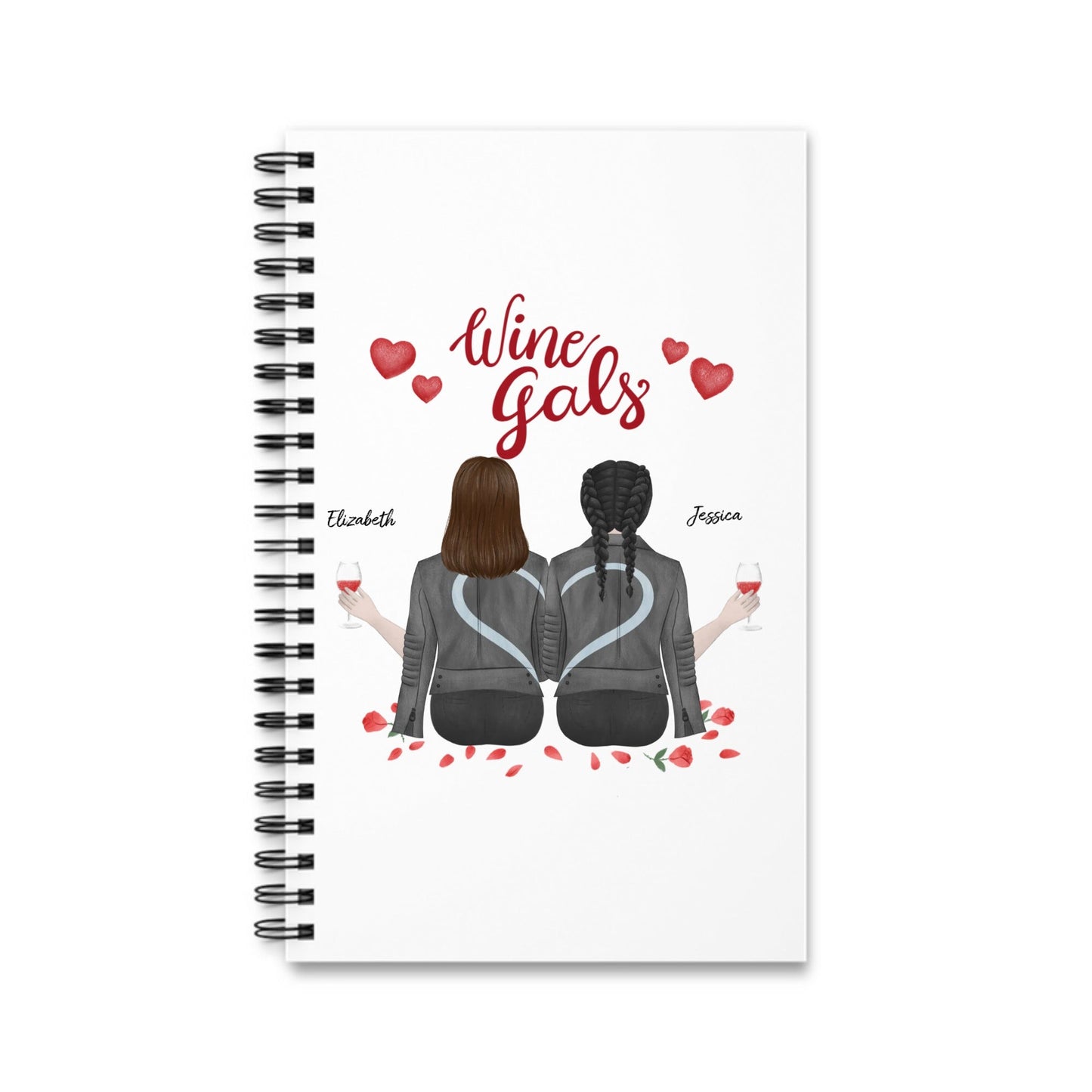 Wine Girls Spiralnotizbuch