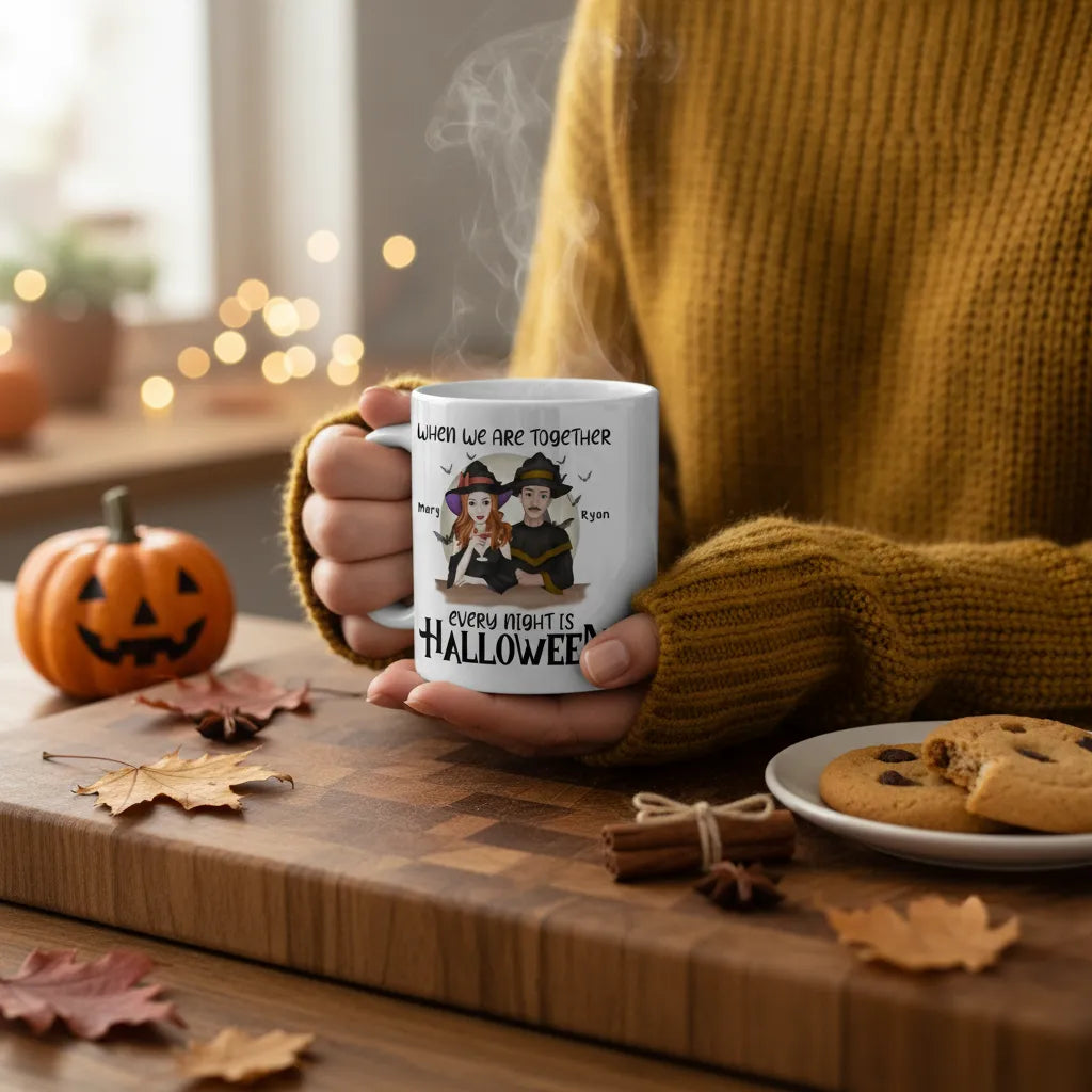 Jede Nacht ist Halloween Keramiktasse