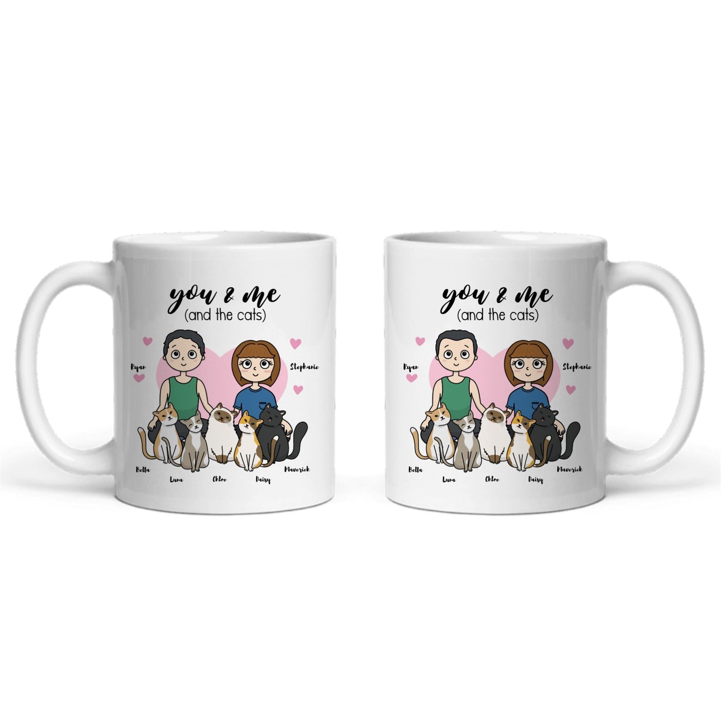Du, ich und die Katzen Keramiktasse