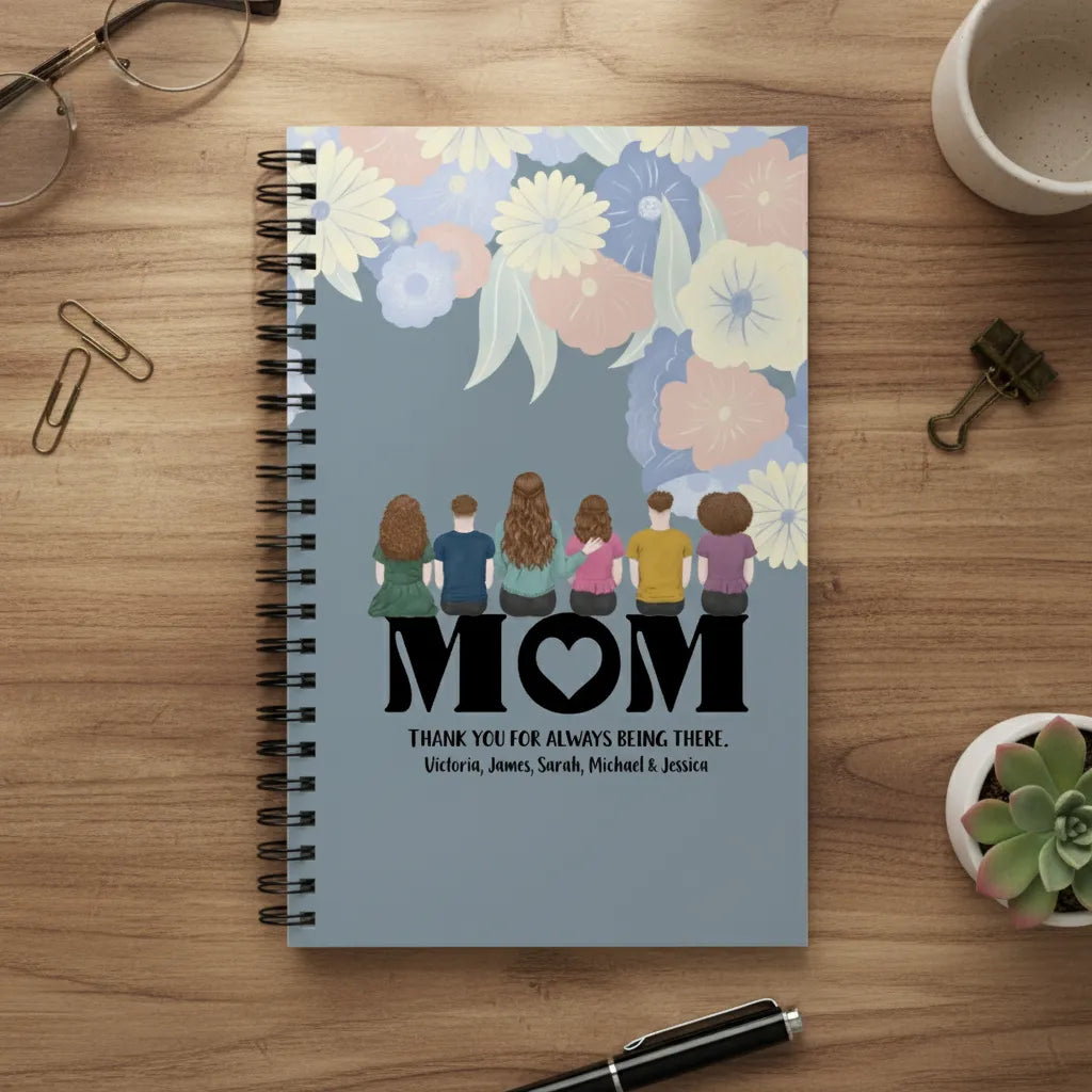 Mama, danke, dass du da bist Spiralnotizbuch
