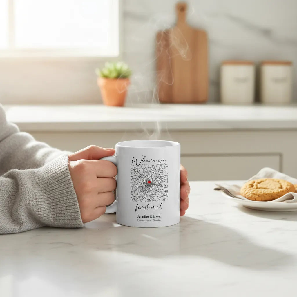 Wo wir uns zum ersten Mal trafen Keramiktasse