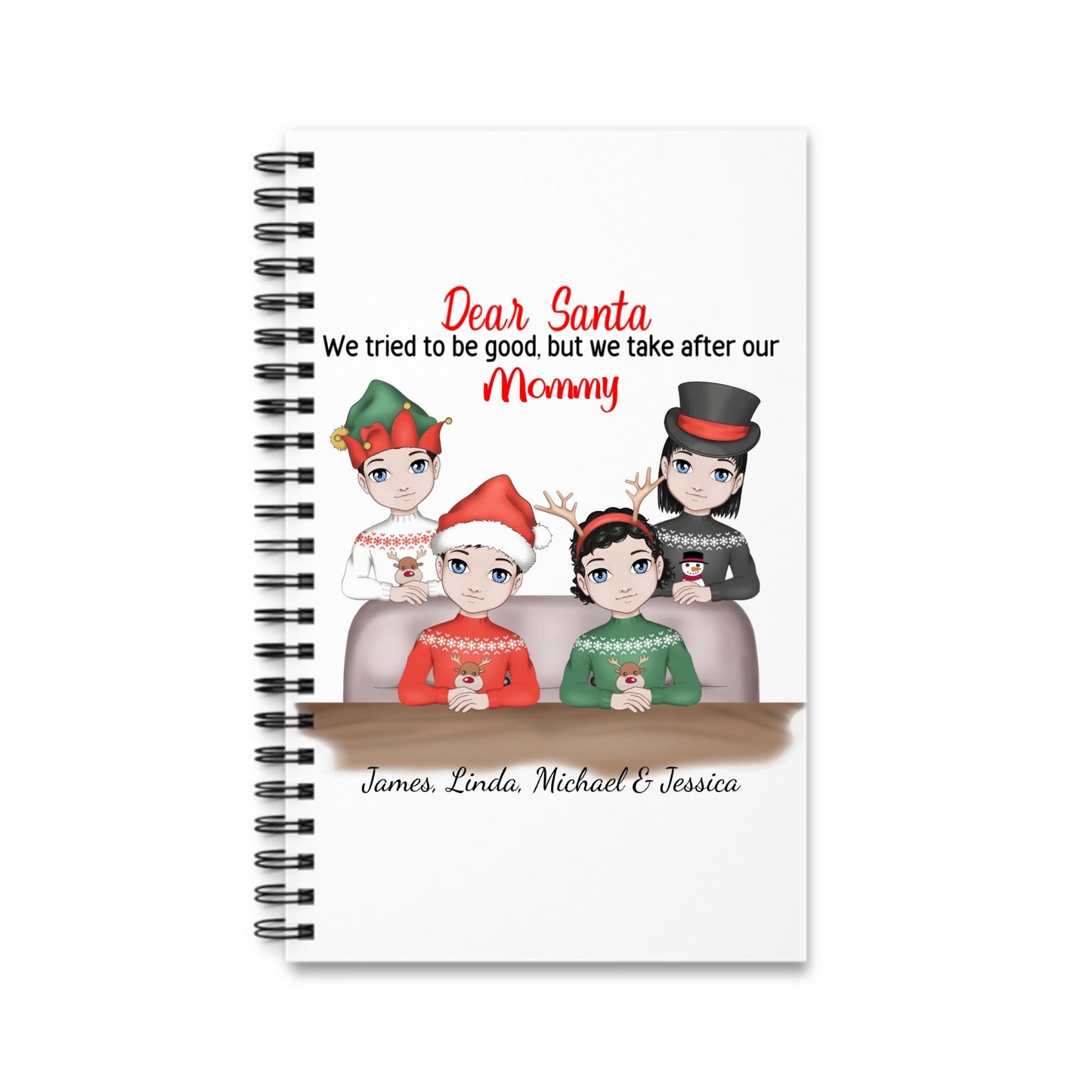 Lieber Weihnachtsmann Spiralnotizbuch