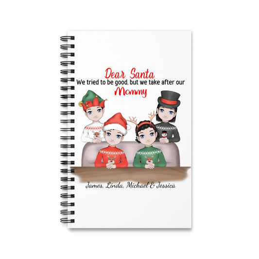 Lieber Weihnachtsmann Spiralnotizbuch