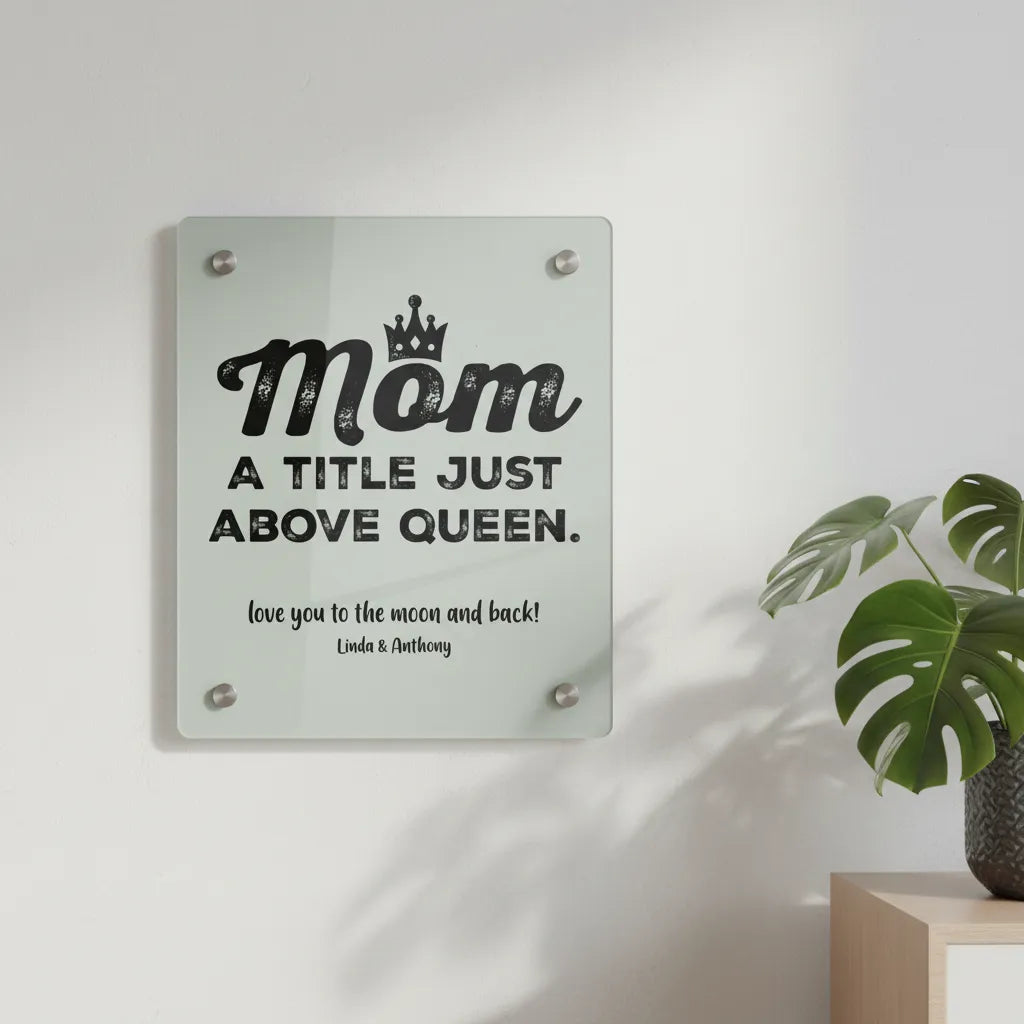 Mama, ein Titel über Königin Acryl Wandkunst Panel