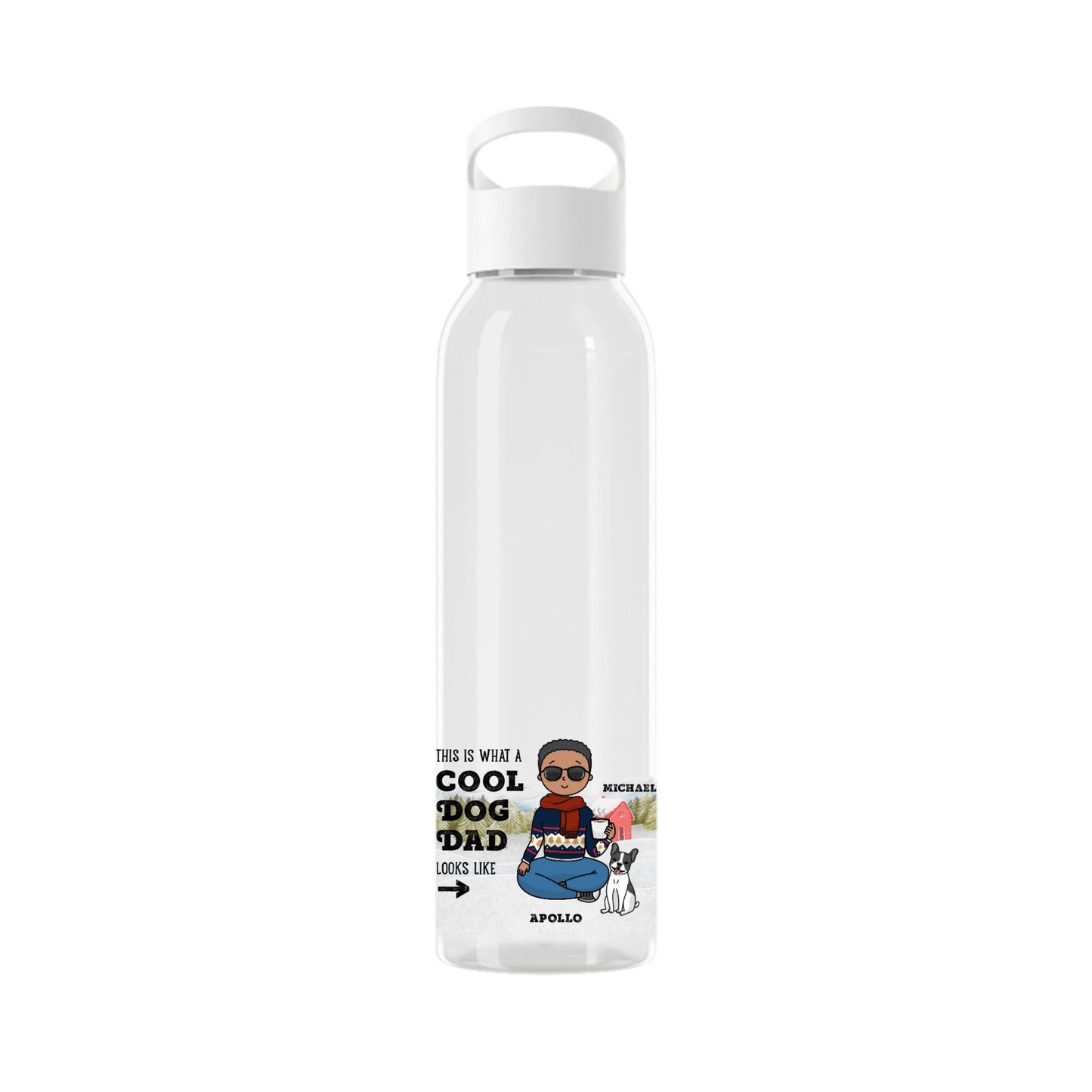 Cooler Haustierpapa Weihnacht Wasserflasche 650 ml