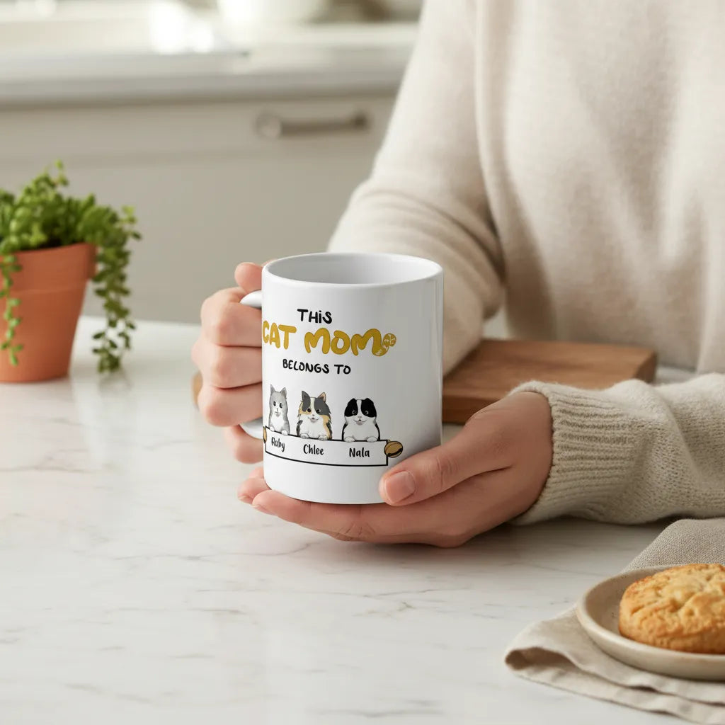Diese Katzenmama gehört zu Keramiktasse
