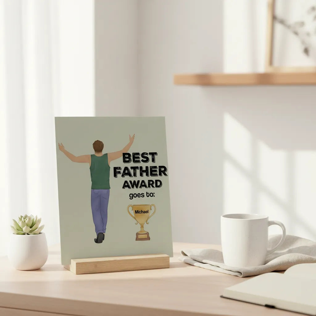 Bester Vater Auszeichnung Galerietafel mit Ständer
