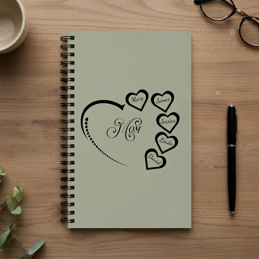 Herz Spiralnotizbuch