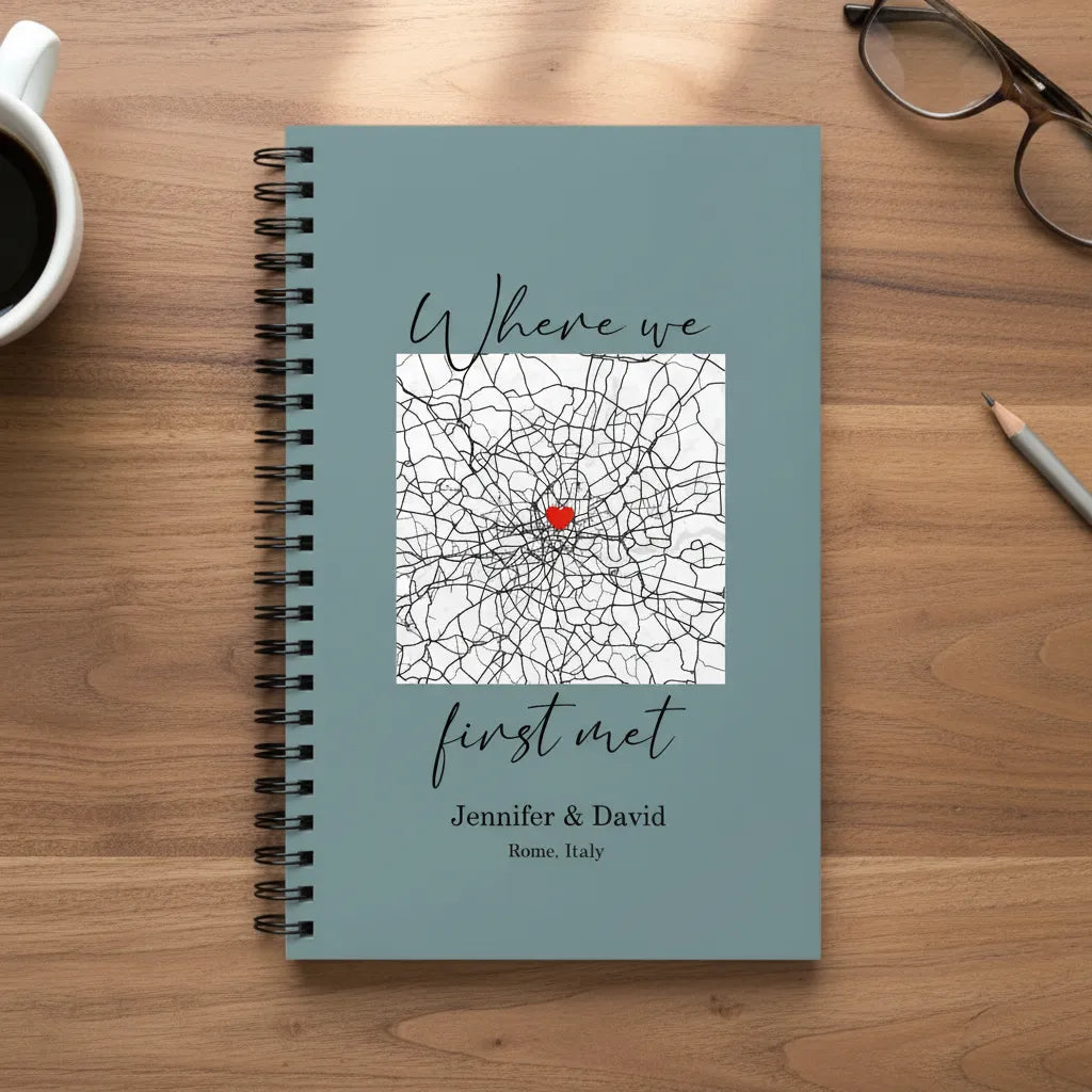 Wo wir uns zum ersten Mal trafen Spiralnotizbuch