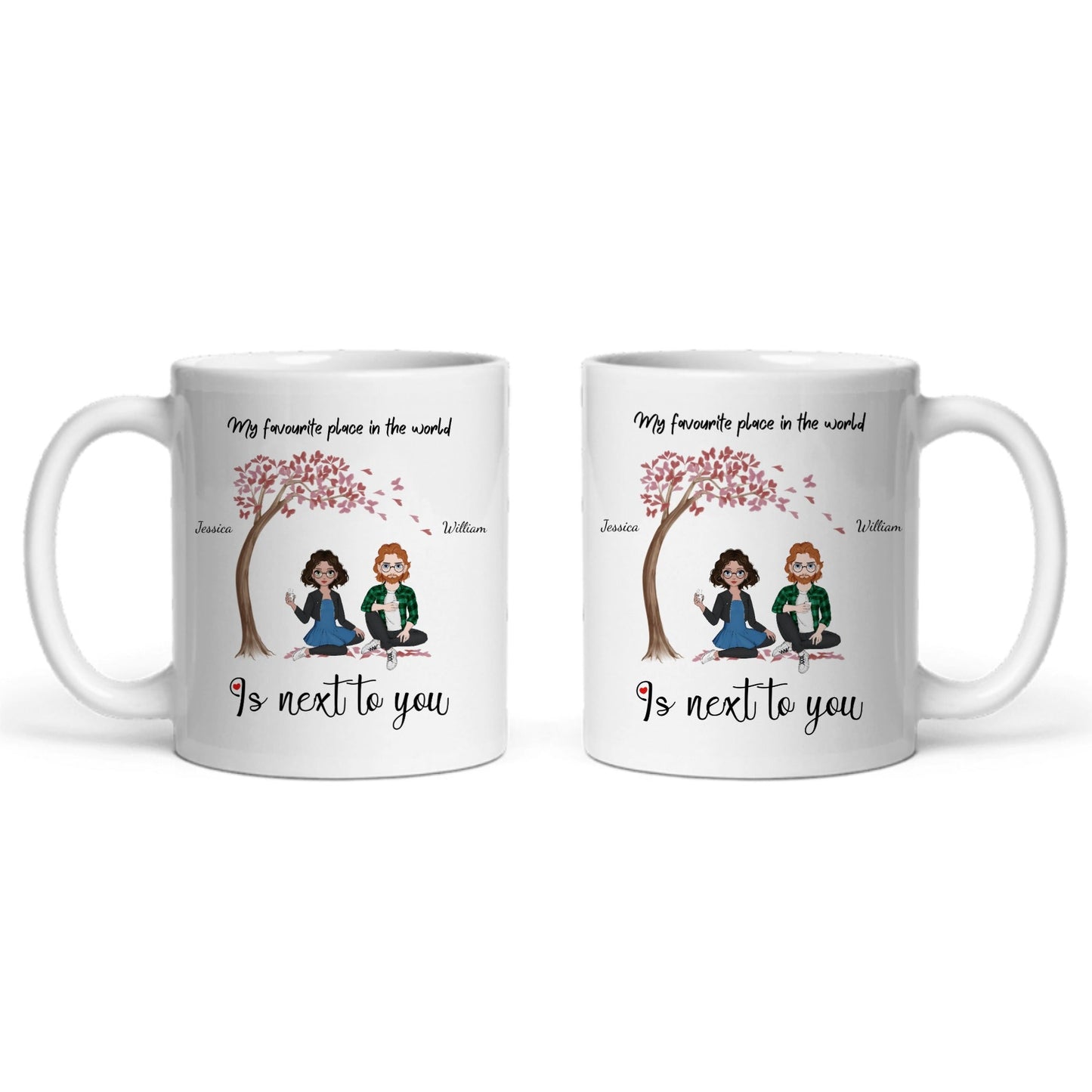 Mein Lieblingsplatz ist neben dir Keramiktasse