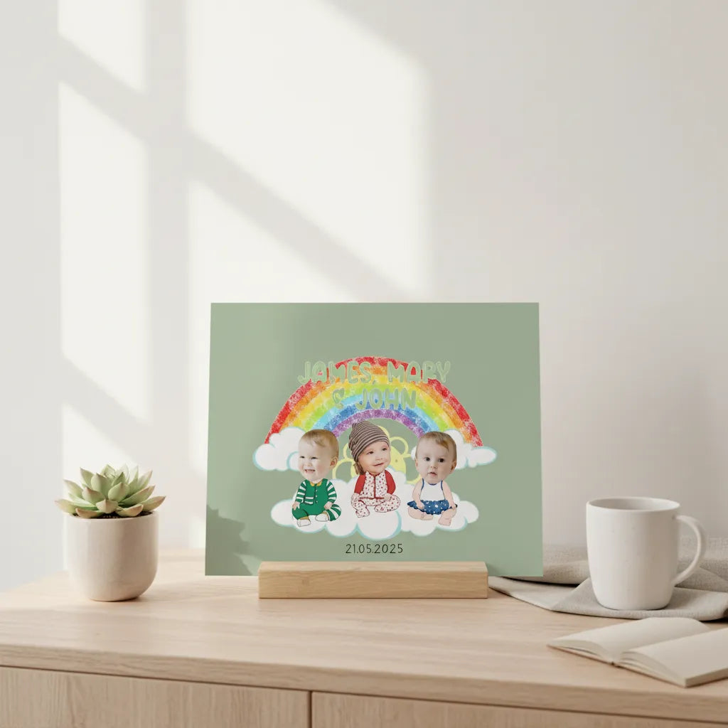 Baby Gesichtsausschnitt Galerietafel mit Ständer