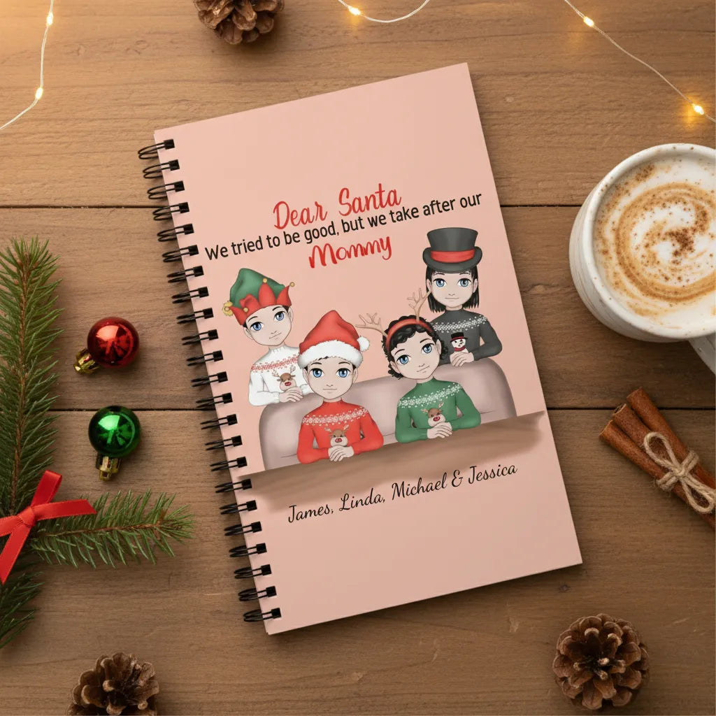 Lieber Weihnachtsmann Spiralnotizbuch