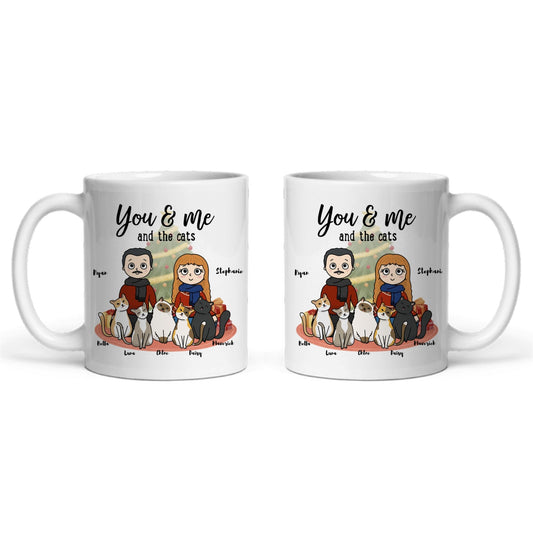 Du, ich und die Katzen Weihnacht Keramiktasse
