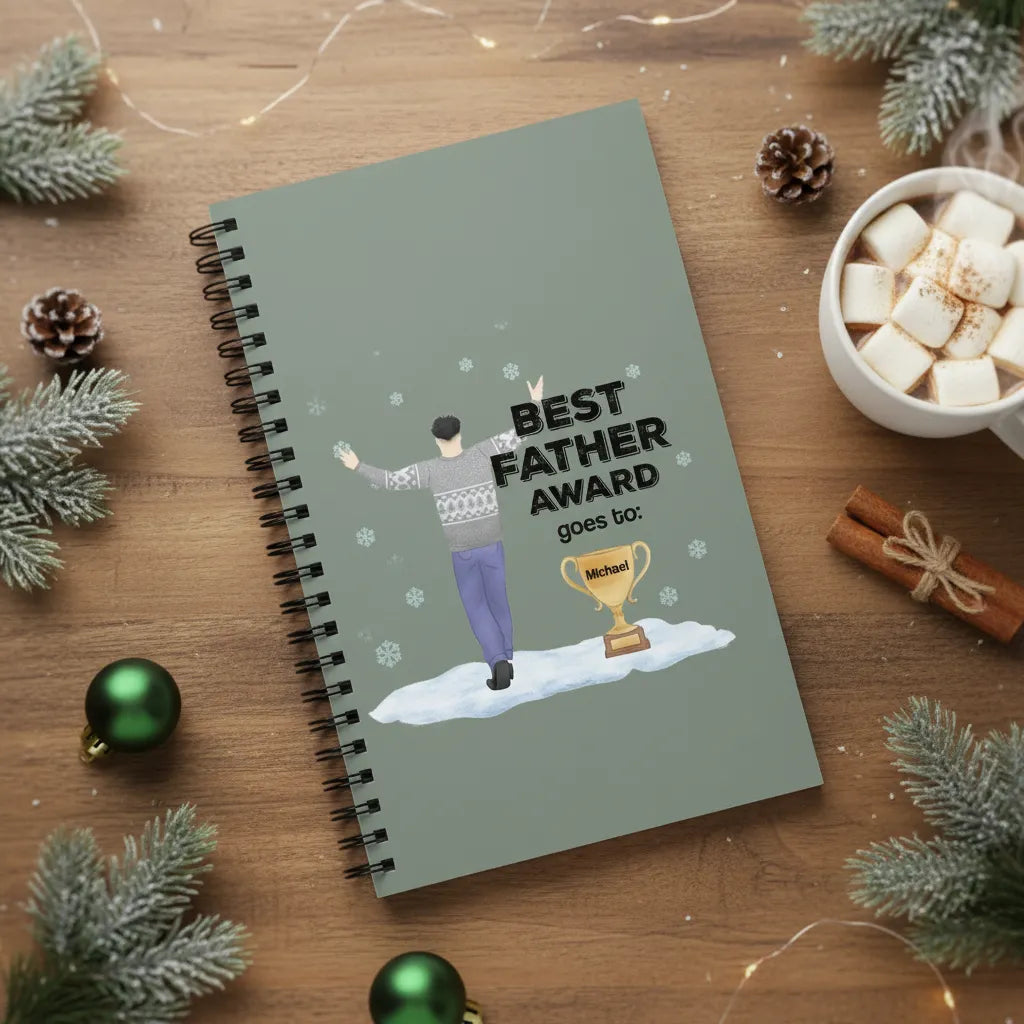 Bester Vater Auszeichnung Weihnacht Spiralnotizbuch