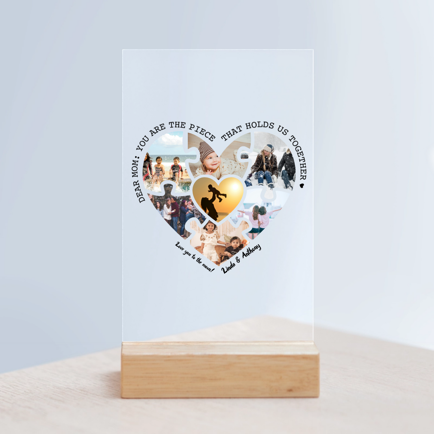 Muttertag Acrylschild mit Holzständer