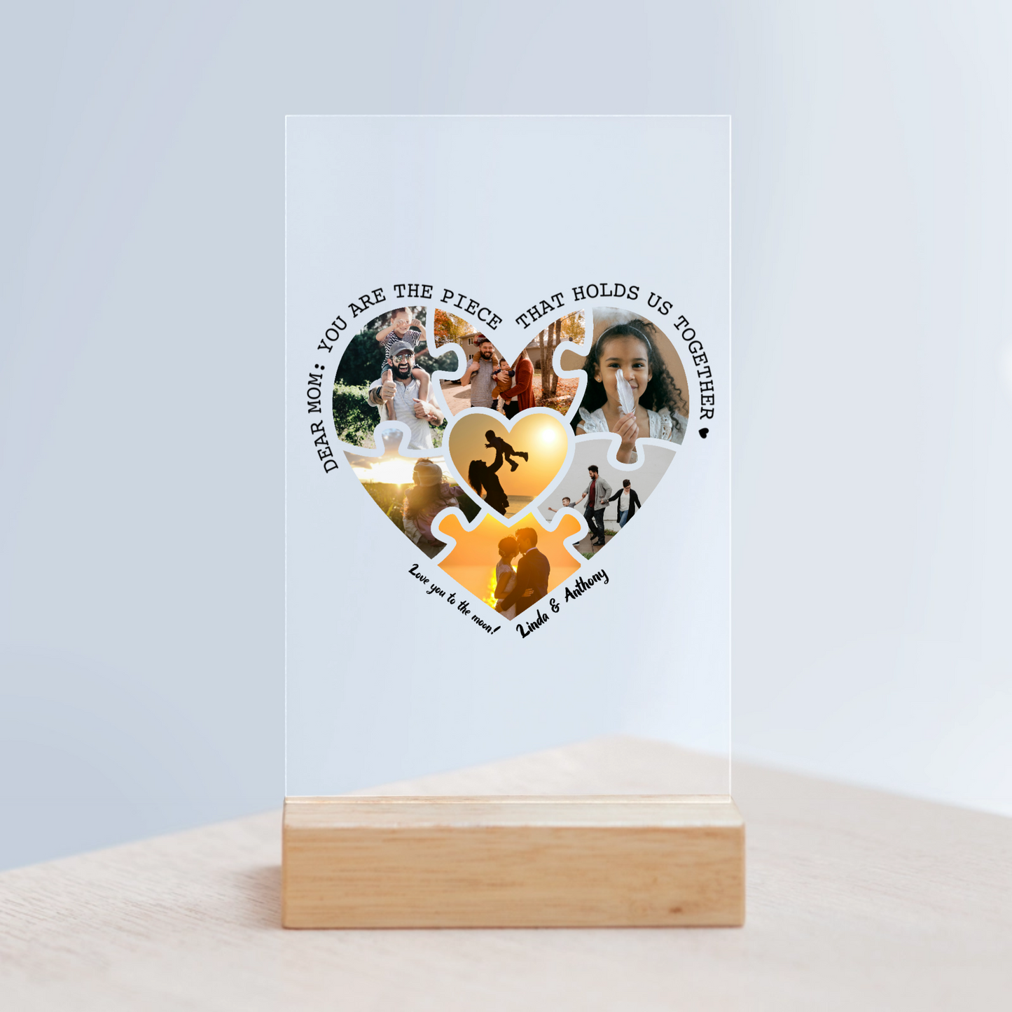 Muttertag Acrylschild mit Holzständer