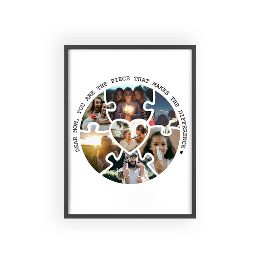 Muttertags Bild Upload Poster mit Holzrahmen