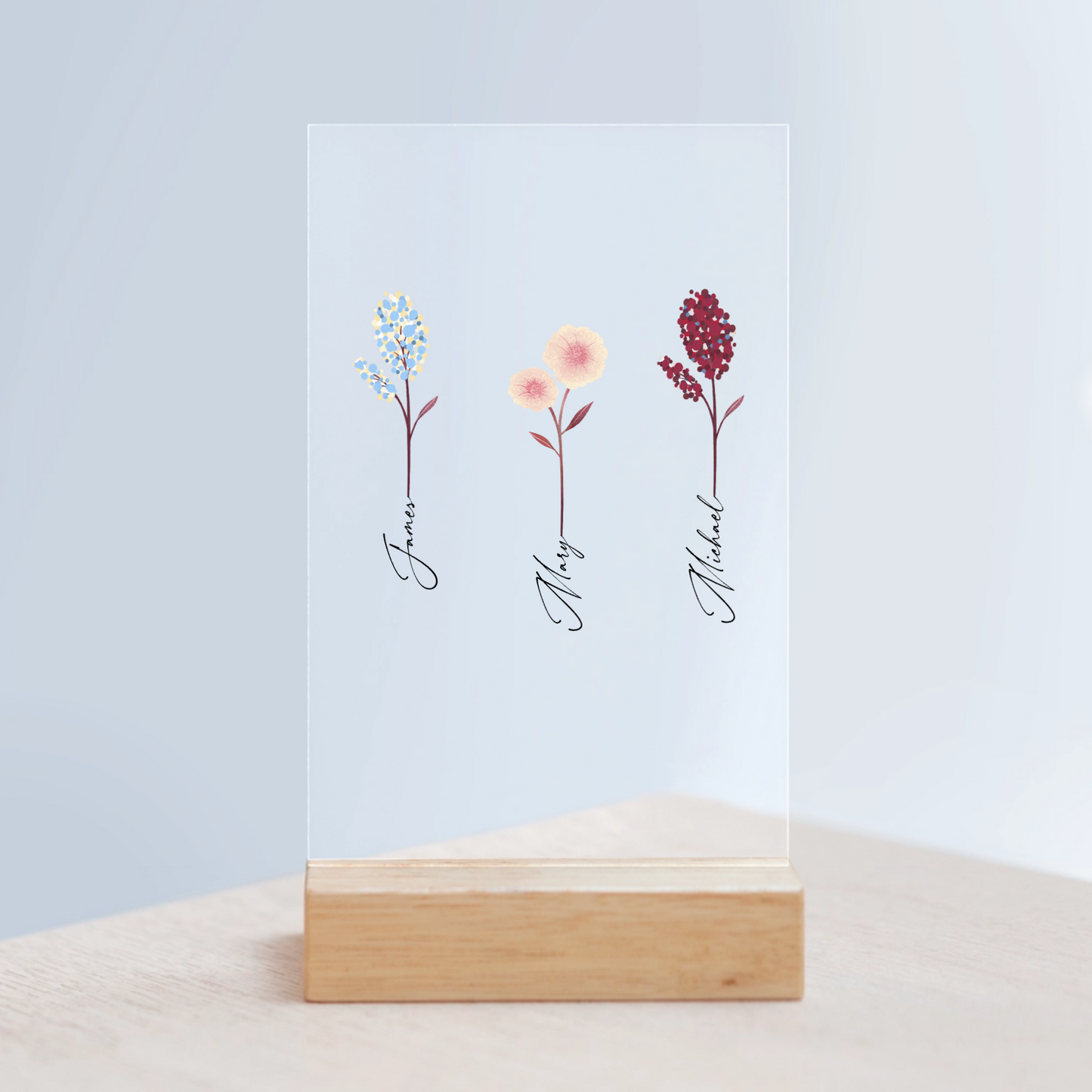 Unser Garten Acrylschild mit Holzständer