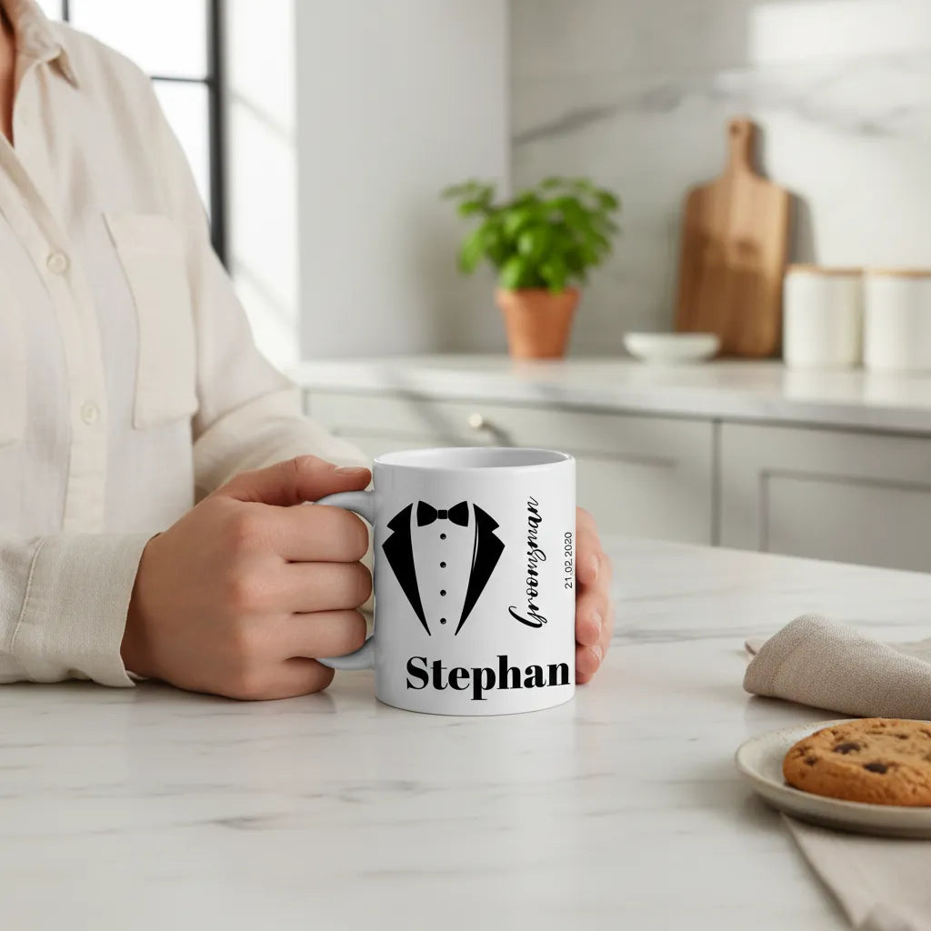 Bräutigam/Brautjungfer Keramiktasse