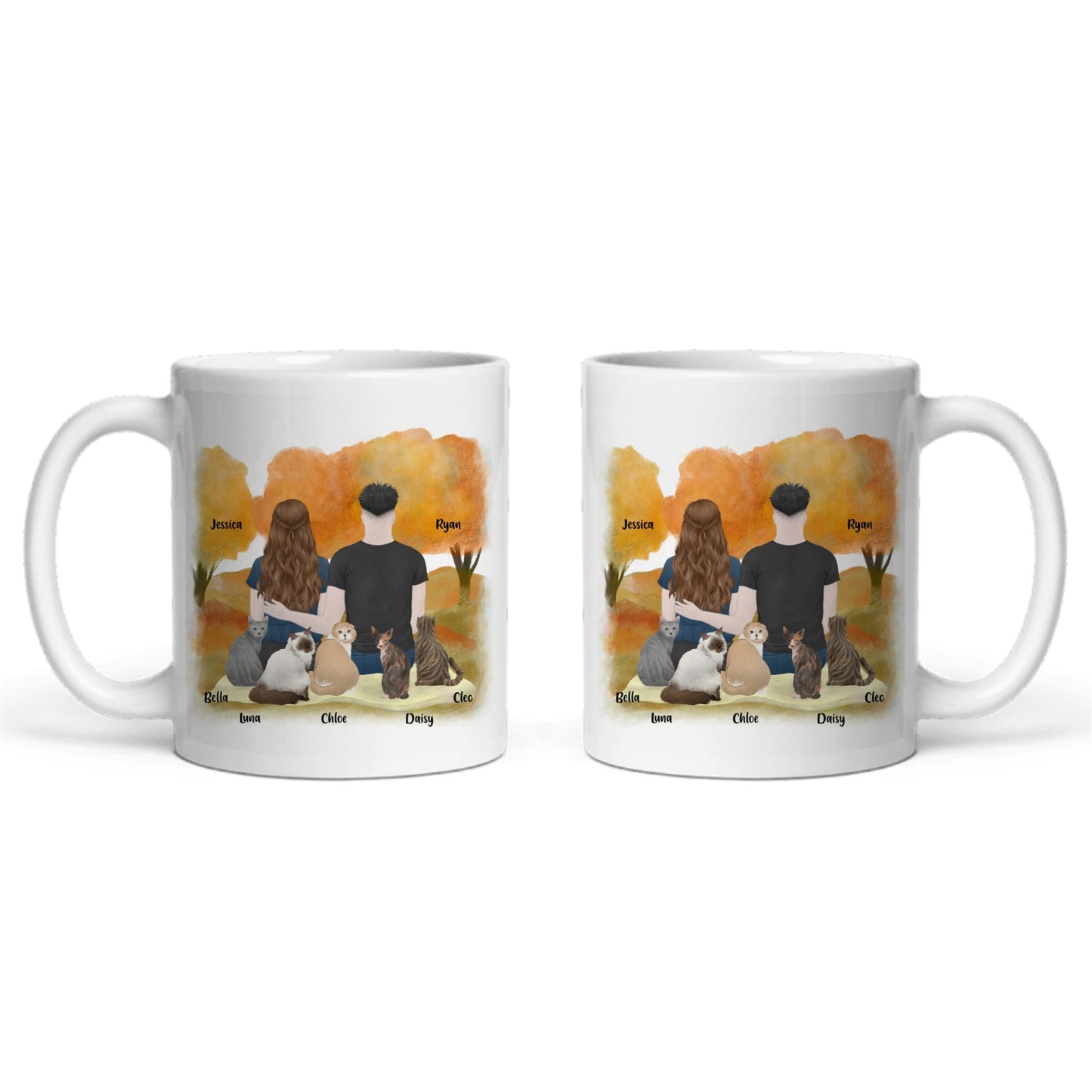 Du, ich und die Katzen Keramiktasse