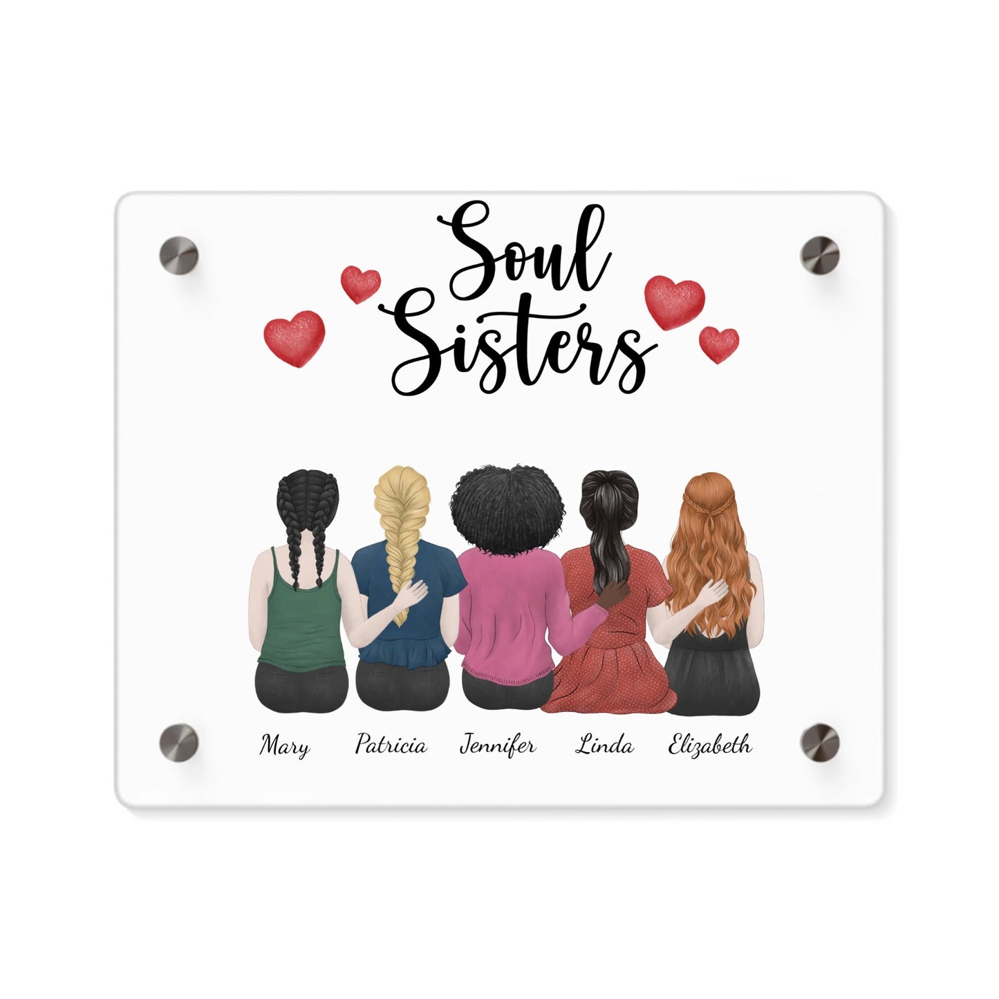 Soul Sisters Acryl Wandkunst Panel