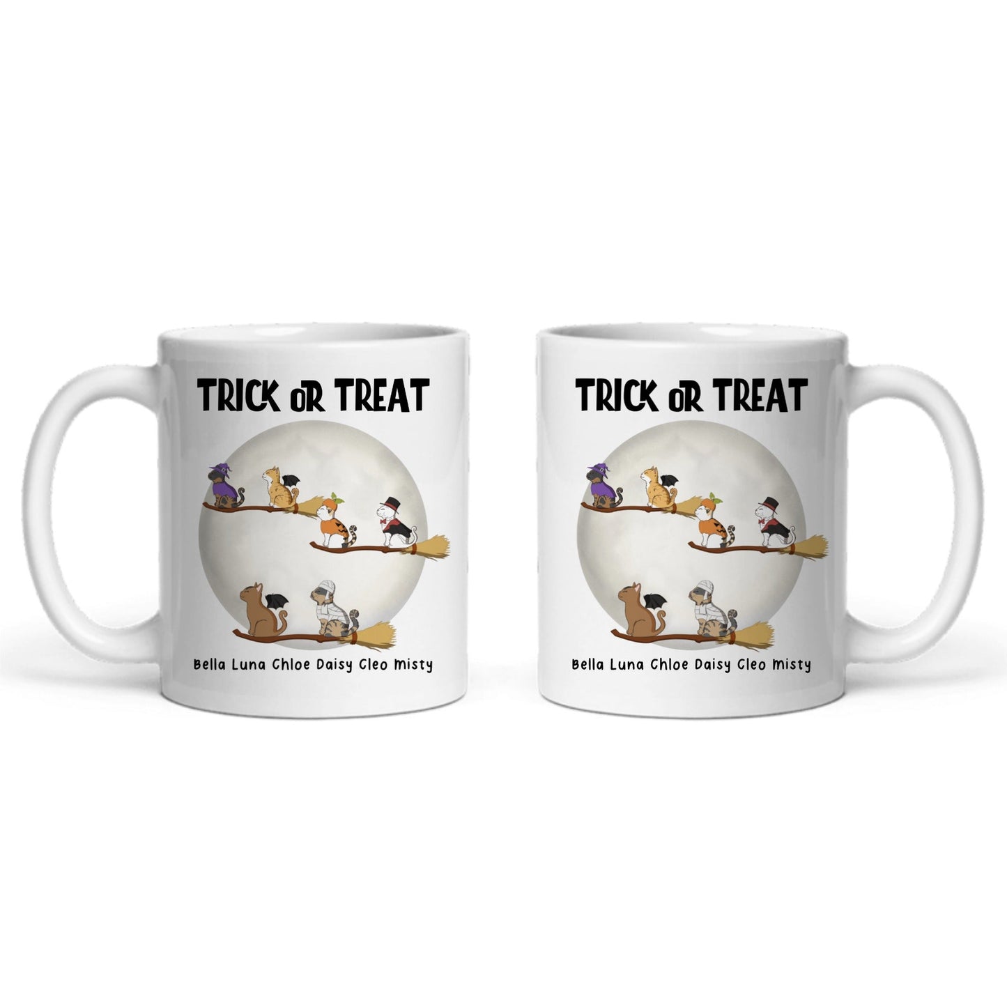 Süßes oder Saures Katzen Halloween Keramiktasse