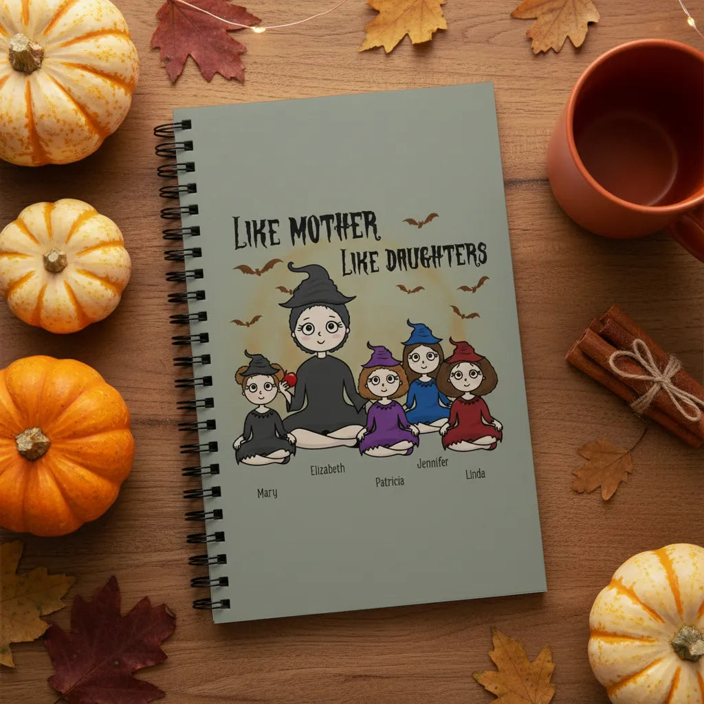 Wie die Mutter, so die Tochter Halloween Spiralnotizbuch
