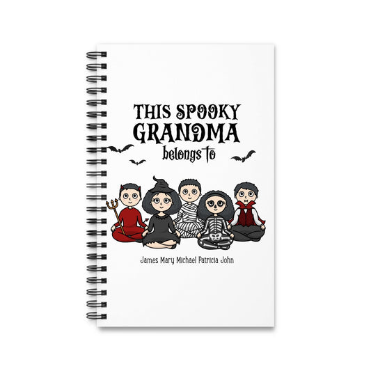 Diese gruselige Oma gehört zu Halloween Spiralnotizbuch