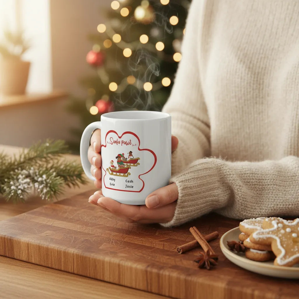Weihnachtspfoten Keramiktasse