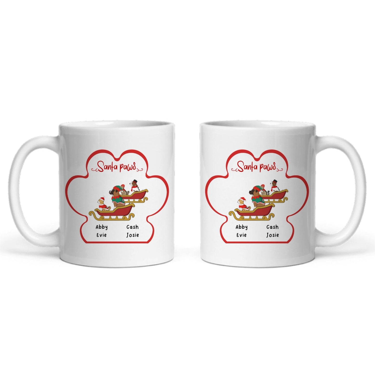 Weihnachtspfoten Keramiktasse