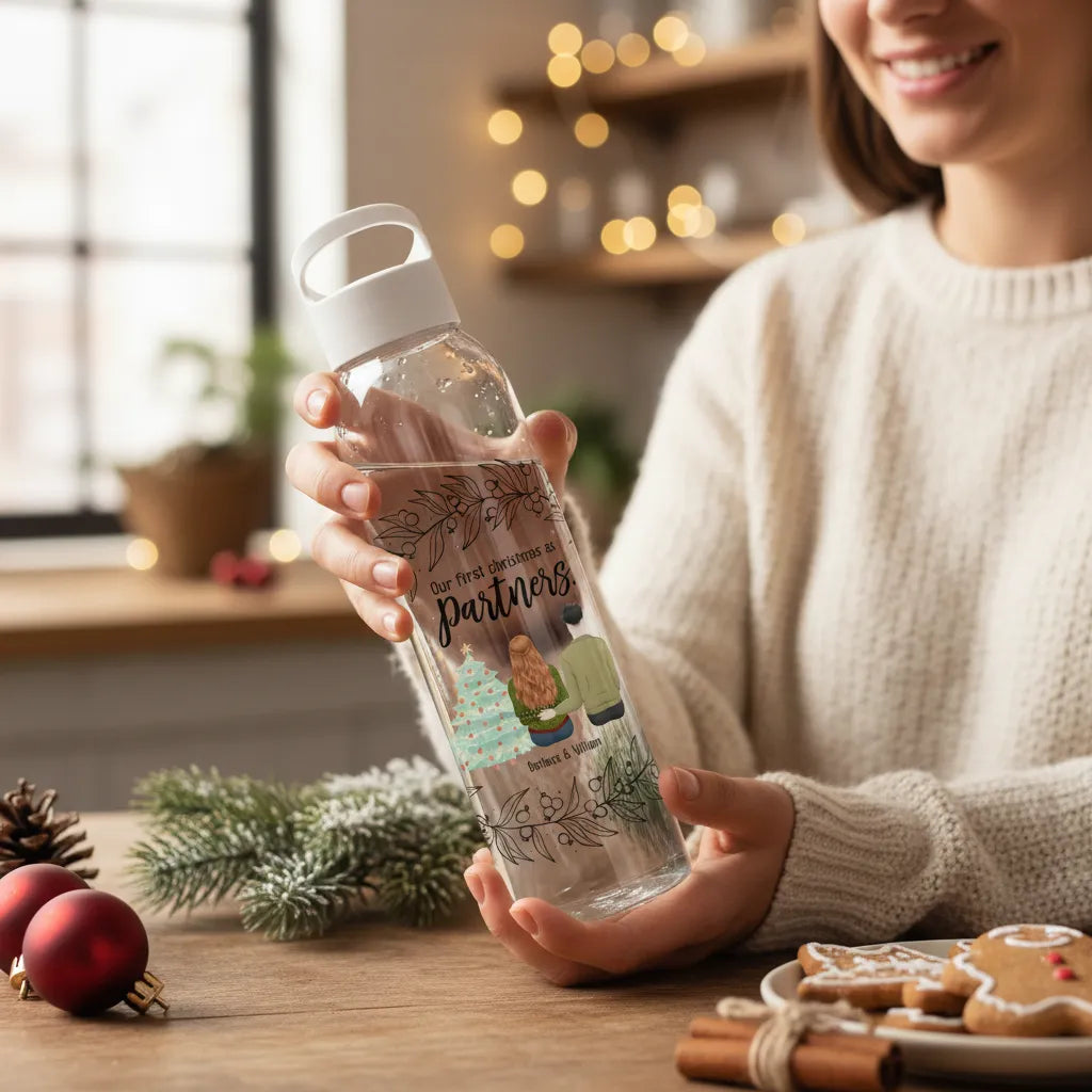 Unser erstes Weihnachten als Partner Wasserflasche 650ml