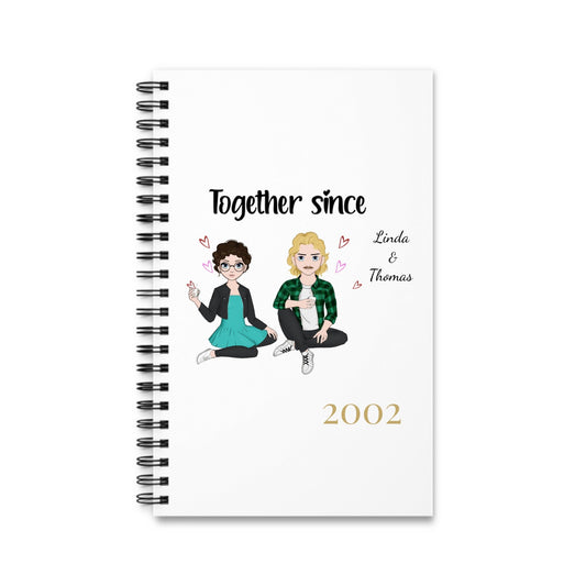 Zusammen seit Spiralnotizbuch