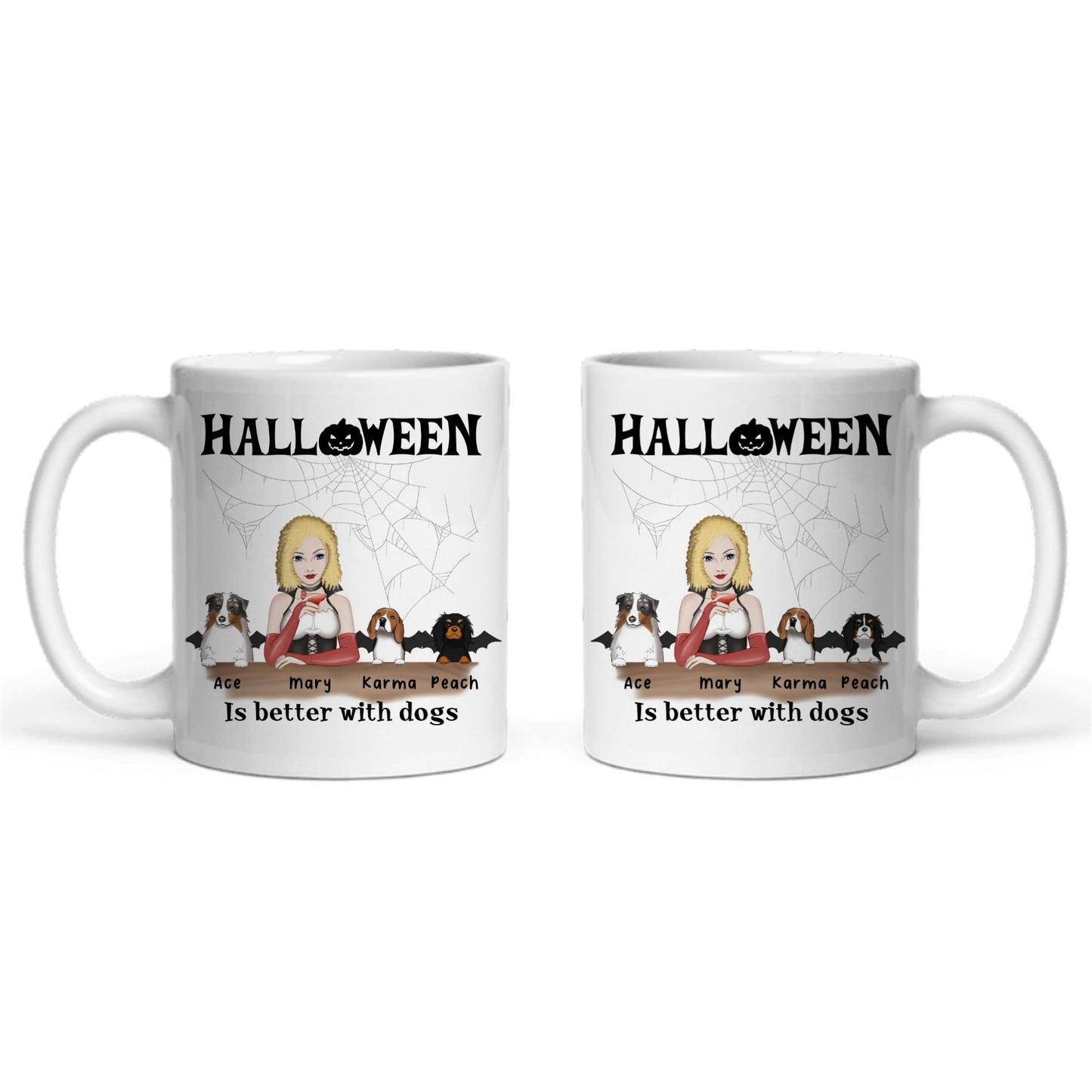 Halloween ist besser mit Hunden Keramiktasse
