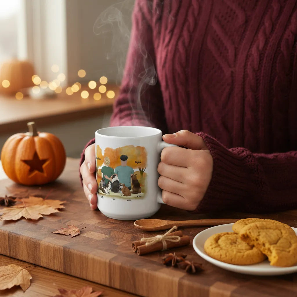Du, ich und die Hunde Keramiktasse