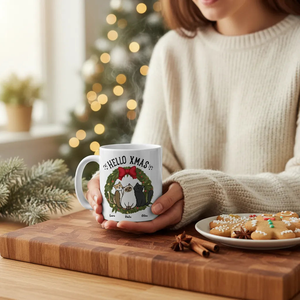 Hallo Xmas Weihnacht Keramiktasse