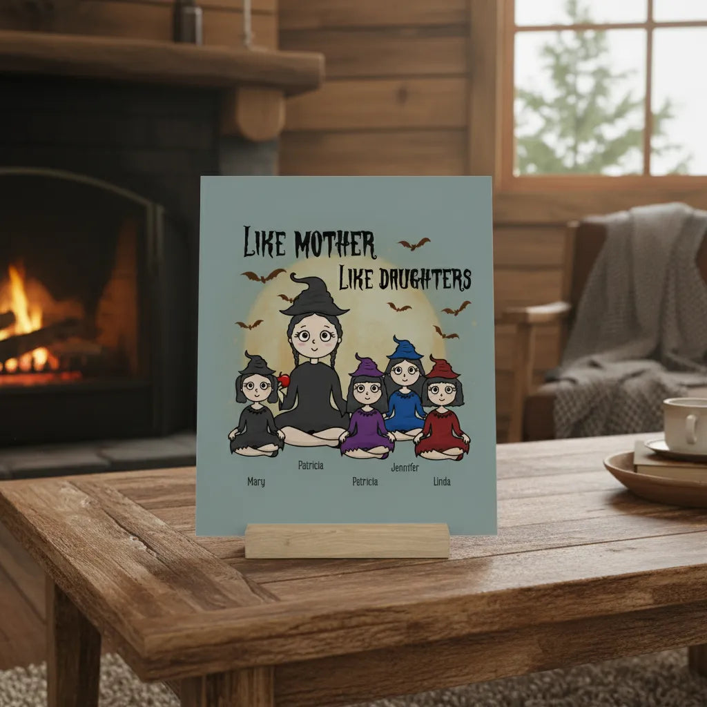 Wie die Mutter, so die Tochter Halloween Galerietafel mit Ständer