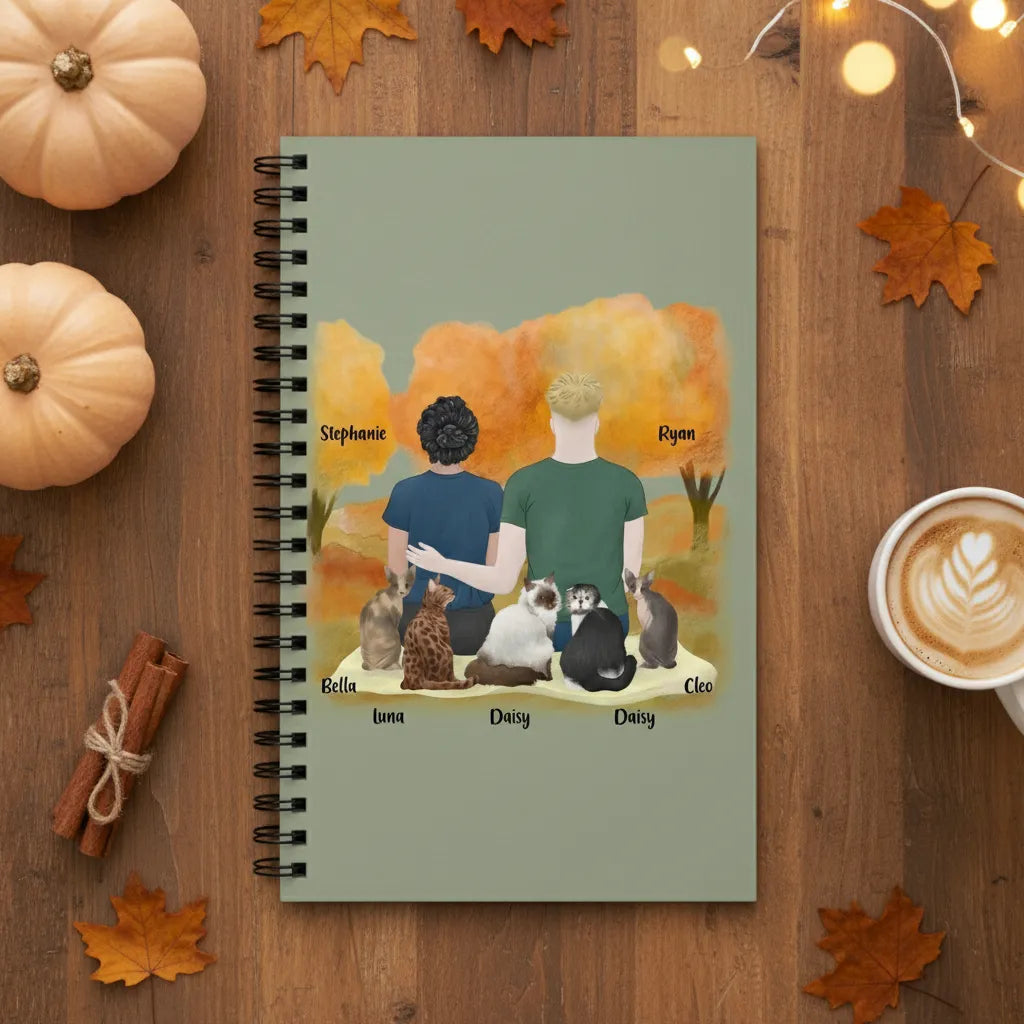 Du, ich und die Katzen Spiralnotizbuch
