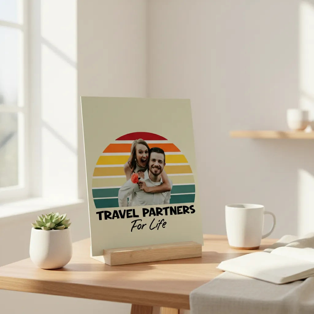 Reisepartner fürs Leben Galerietafel mit Ständer