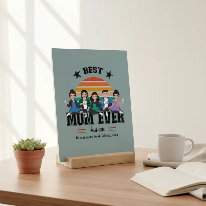 Beste Mama aller Zeiten Galerietafel mit Ständer