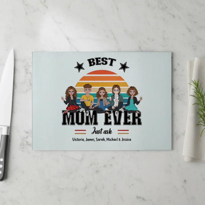 Beste Mama aller Zeiten Glasschneidebrett