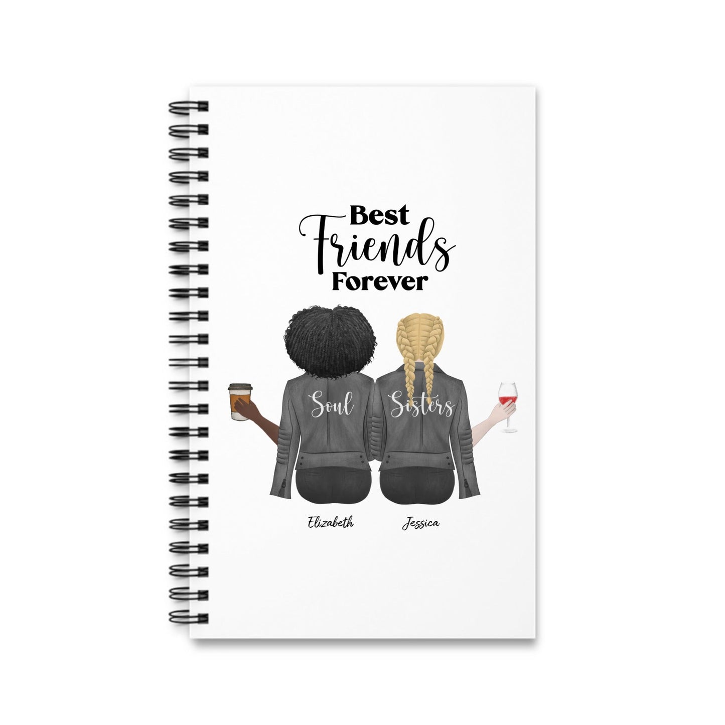 Besties Forever Spiralnotizbuch