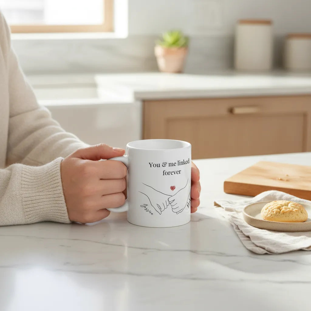 Du & Ich für immer verbunden Keramiktasse