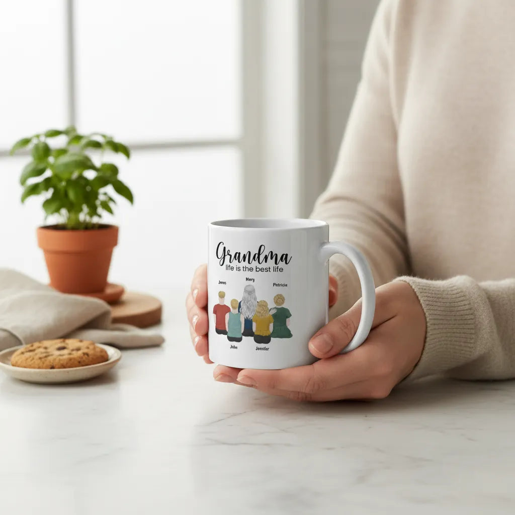 Oma Leben ist das beste Leben Keramiktasse