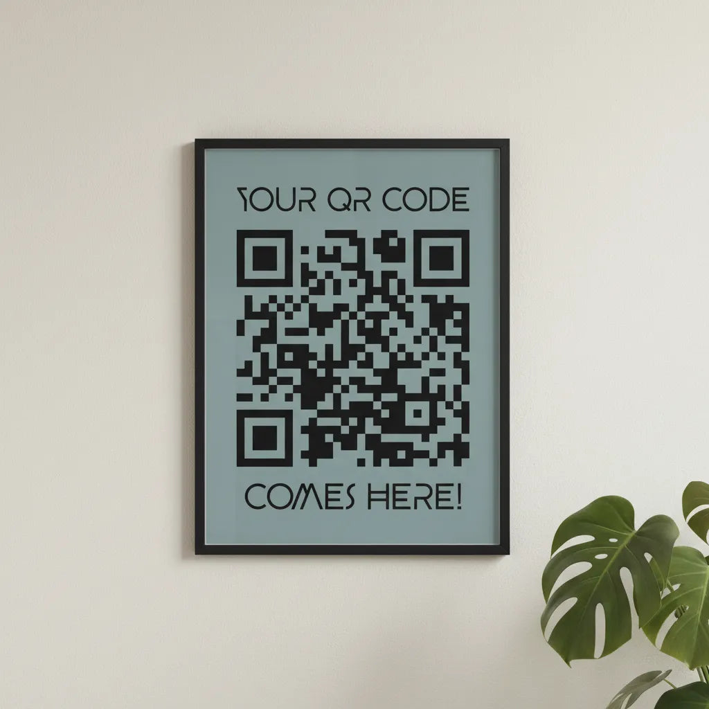 Dein QR Code Poster mit Holzrahmen