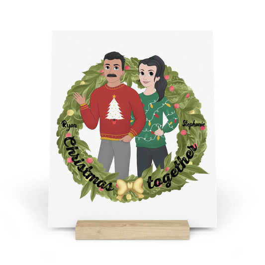 Weihnachten zusammen Galerietafel mit Ständer
